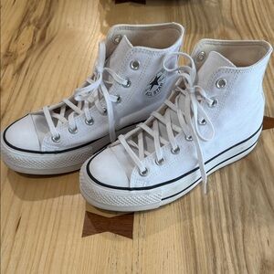 Converse White Chuck Taylor Platform High-Tops